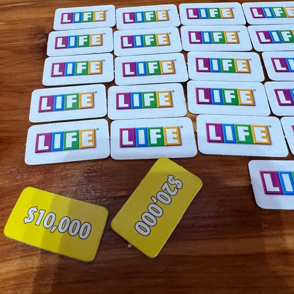 Vintage Lot Life Game Pieces‎ Money Share The Wealth Hasbro 2007 NO BOARD